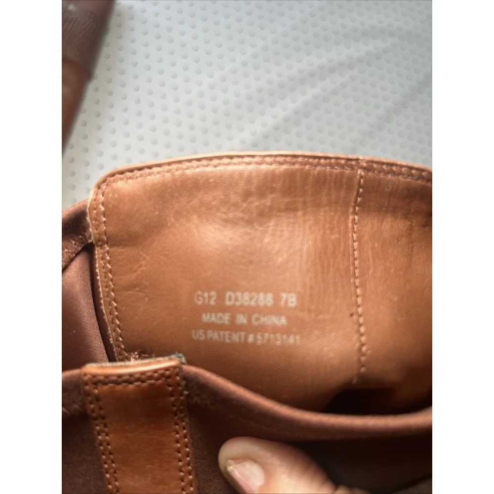 Cole Haan NikeAir Brown Leather Knee High Riding Boots Stretch Back Women's 7B